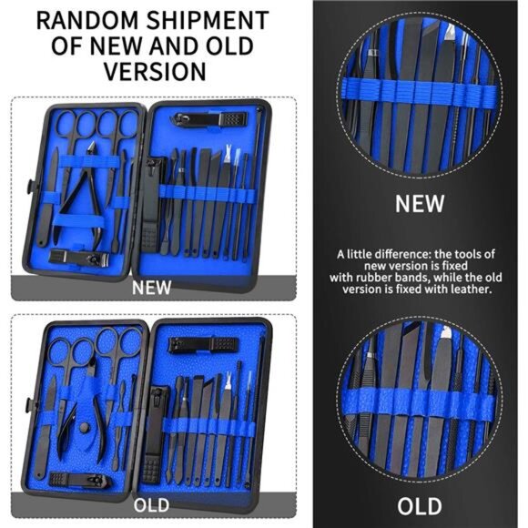 Manicure Set,18 In 1 Stainless Steel Professional Pedicure Kit Nail Scissors - Picture 2 of 8